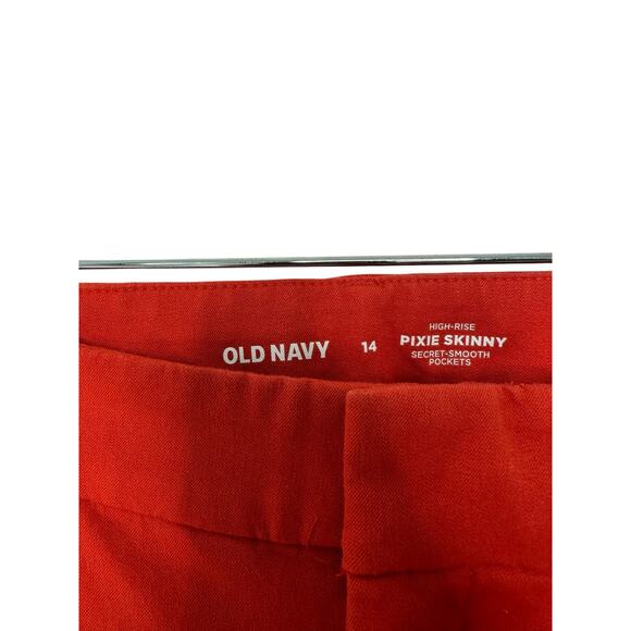 Old Navy Orange‎ Office Work Business High-Rise Pixie Skinny Pants Size 14 - Picture 2 of 10